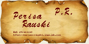 Periša Rauški vizit kartica